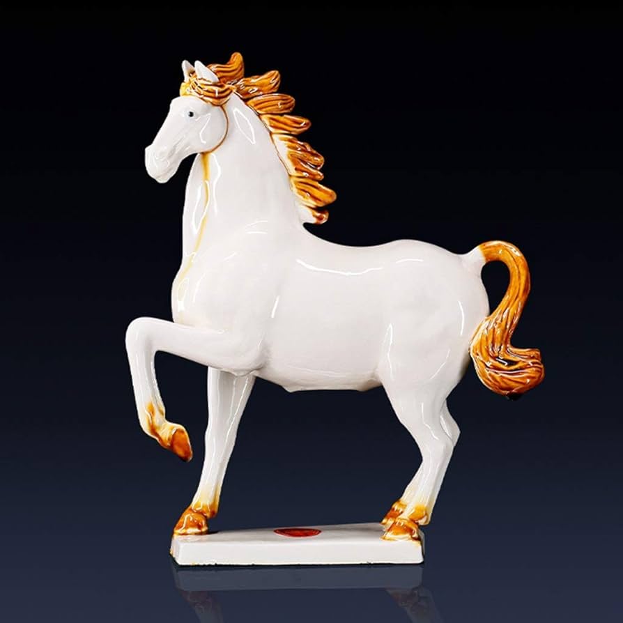Amazon.co.jp: 馬のコレクション白い馬の置物の装飾の装飾収集